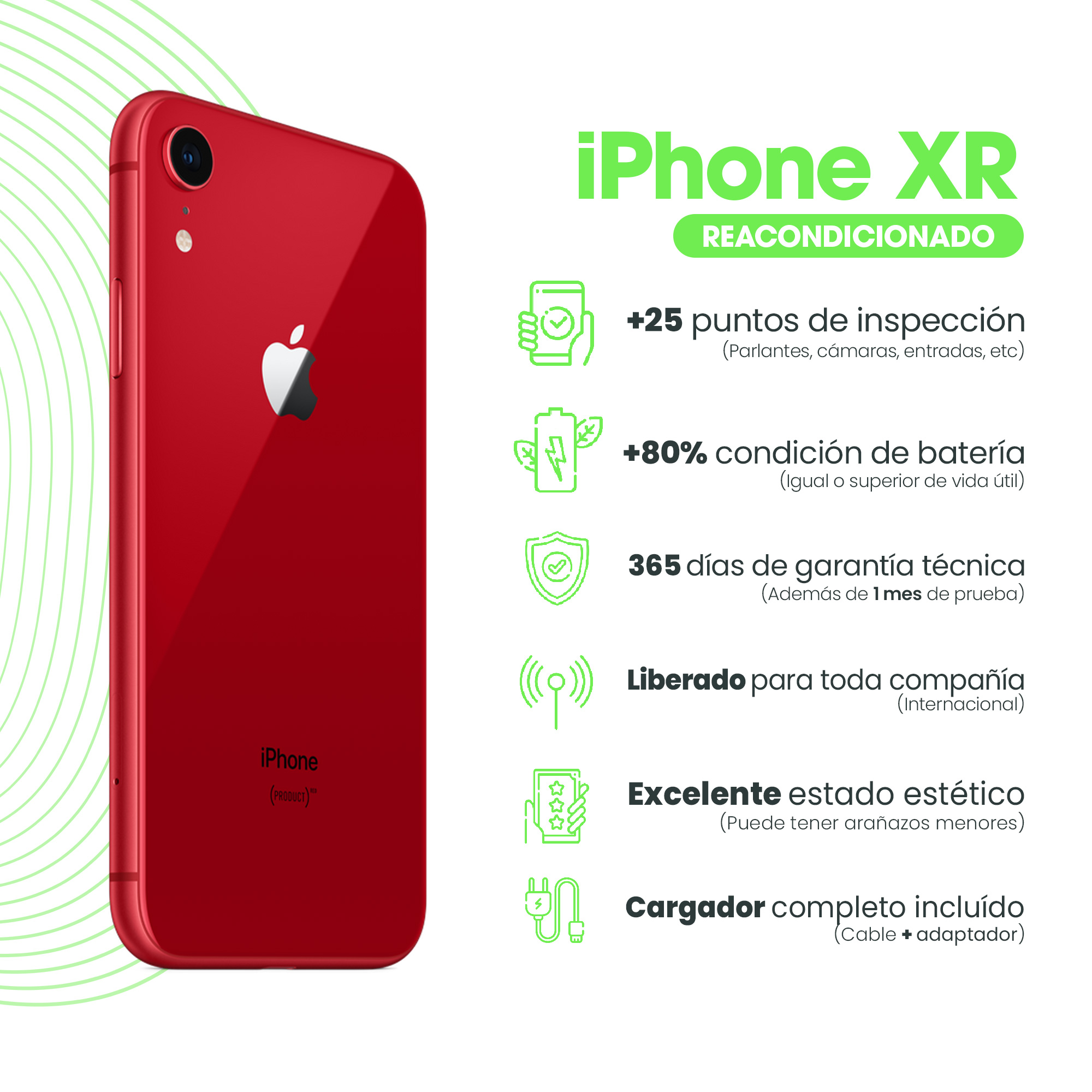 iPhone 12 64 Gb Rojo, iPhone reacondicionado