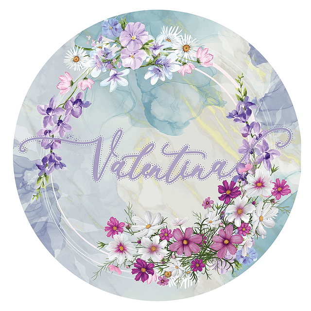 Lilac Floral Port Hole: customizable