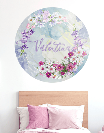 Lilac Floral Port Hole: customizable