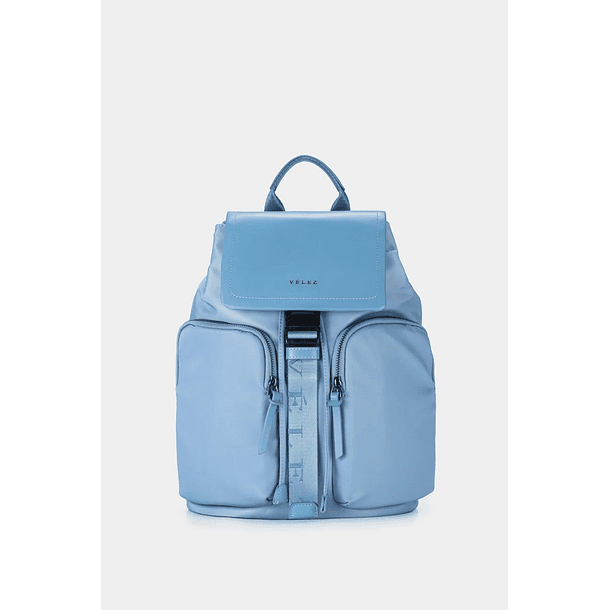 Mochila Velez de Cuero para Mujer Chapa y Cordon 2