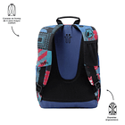 Mochila Totto Porta Pc Ergonómico Acuarela Azul 2