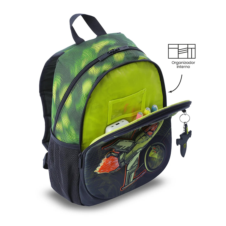 Morral para Niño Explorer Ship Mediano Verde 4