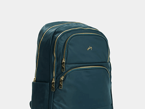 Tula morral en lona y cuero para mujer Biel