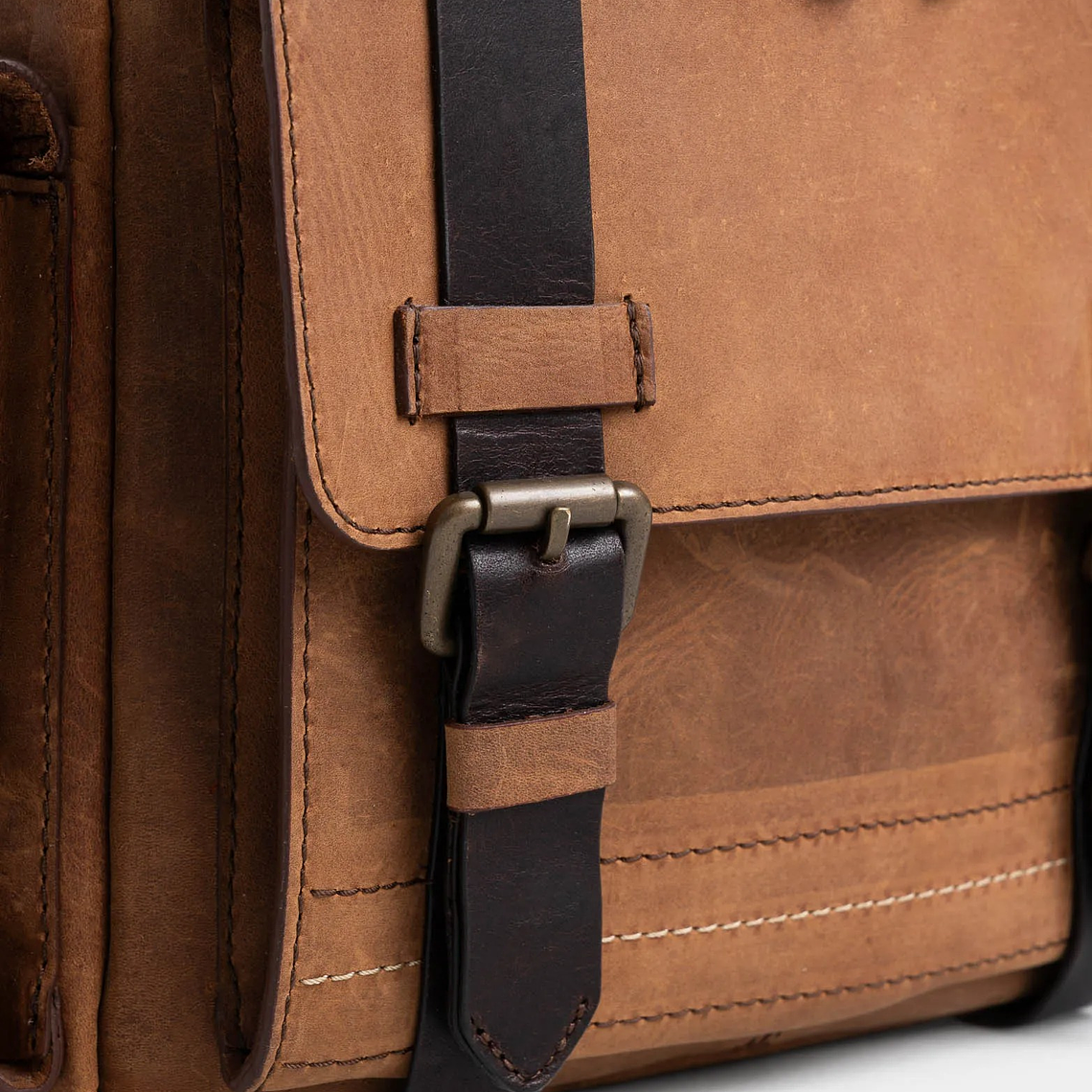 Morral Rioja de cuero vintage Miel 4