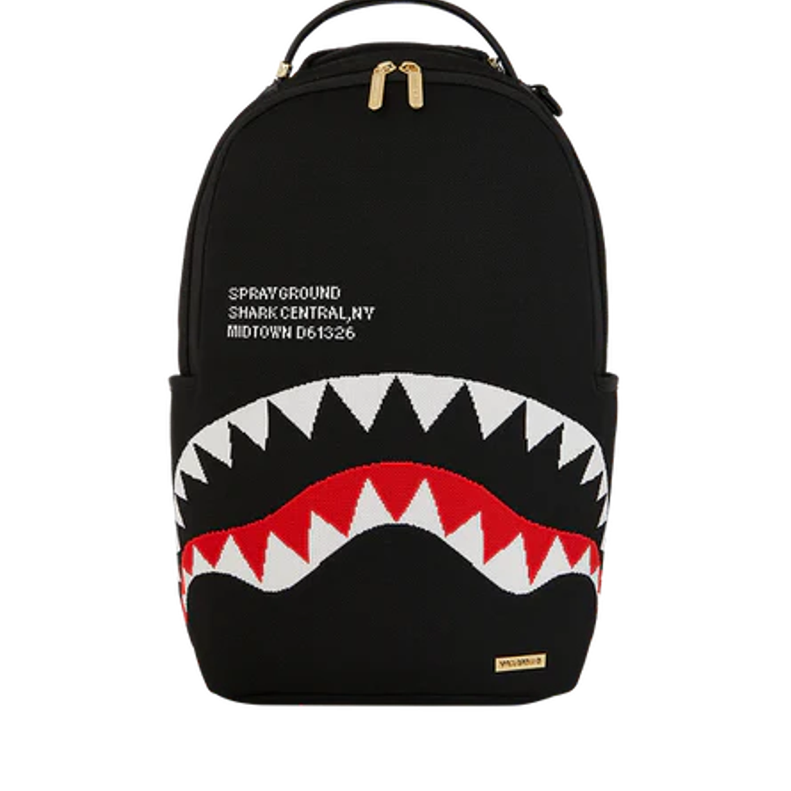 MOCHILA NEGRA SHARK CENTRAL KNIT SPRAYGROUND 1