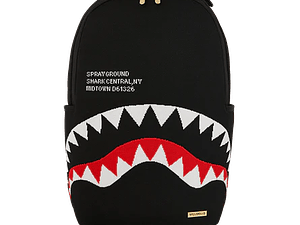 MOCHILA NEGRA SHARK CENTRAL KNIT SPRAYGROUND