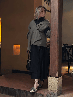 Zapatos De Tacón Con Trabilla En Cuero Natural 