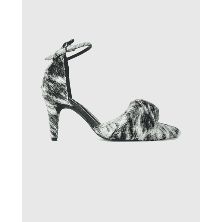 Zapatos De Tacón Con Trabilla En Cuero Natural  1