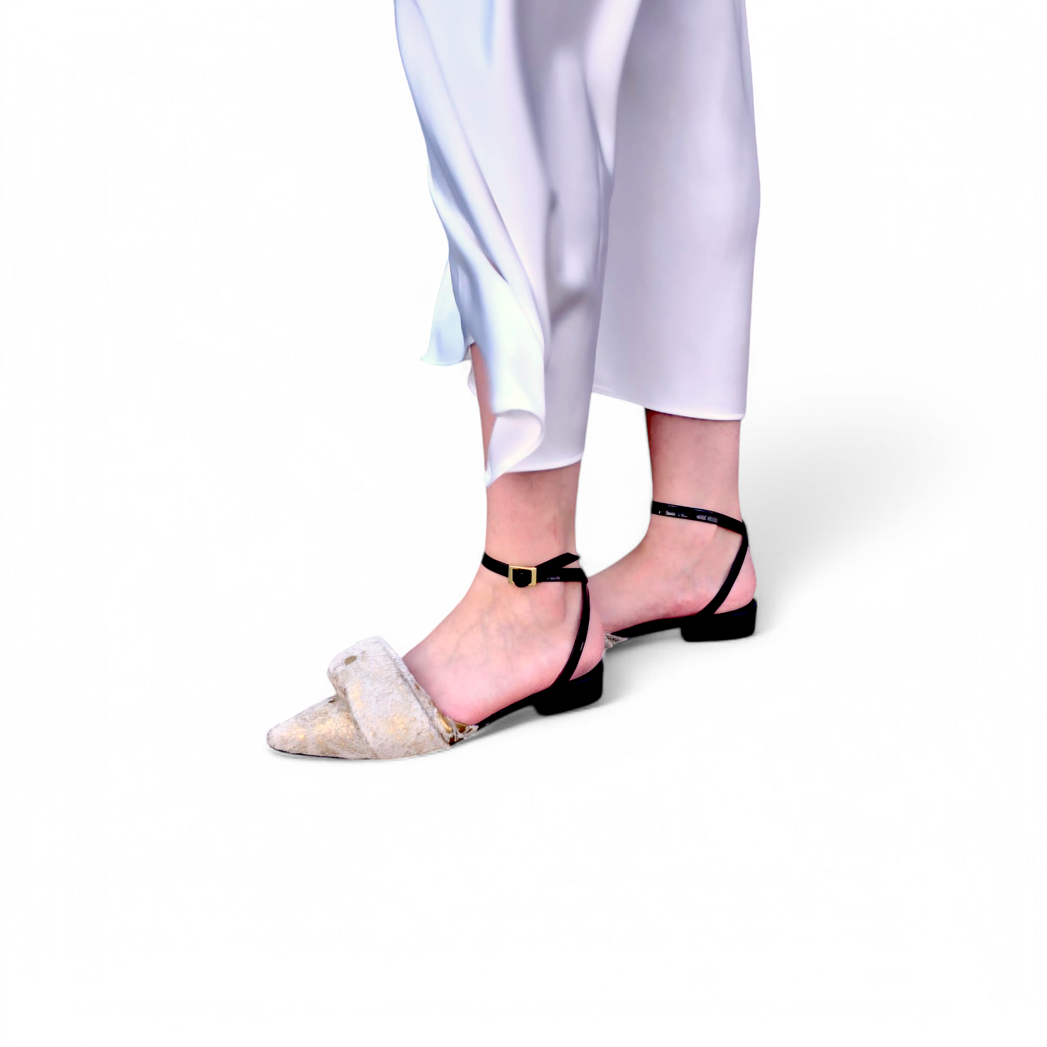 Bailarinas En Cuero Print Dorado 5