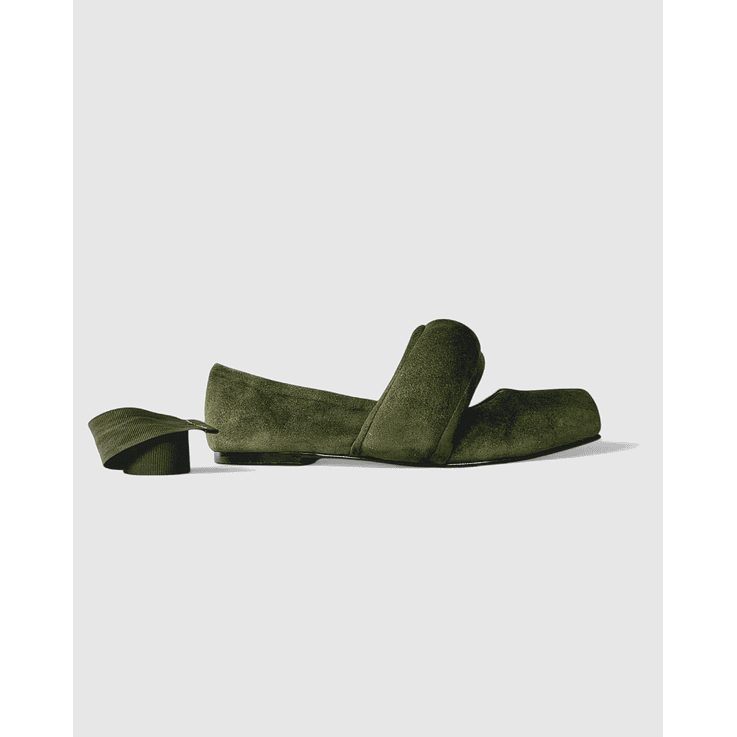 Bailarinas En Cuero Gamo Olive 1