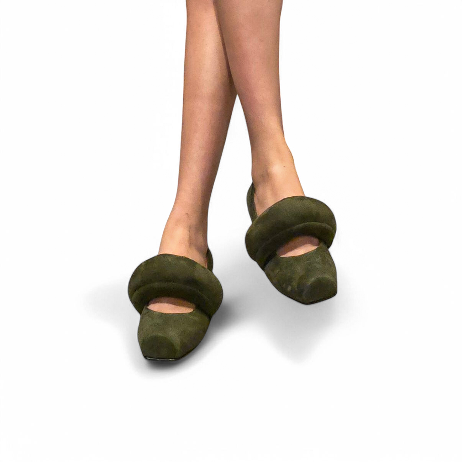 Bailarinas En Cuero Gamo Olive 6