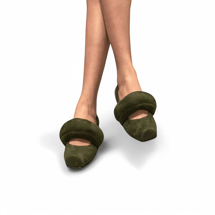 Bailarinas En Cuero Gamo Olive 6