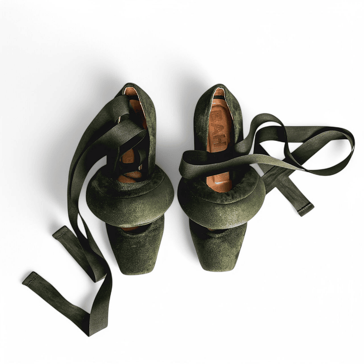 Bailarinas En Cuero Gamo Olive 5