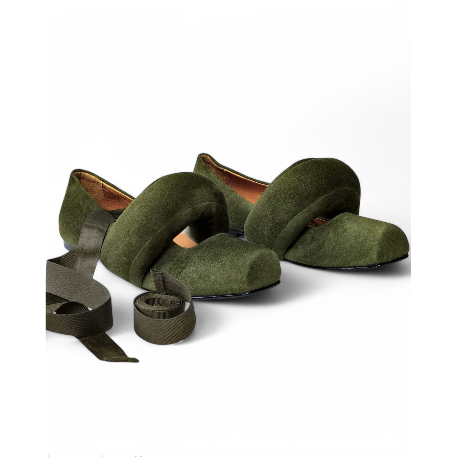 Bailarinas En Cuero Gamo Olive 2