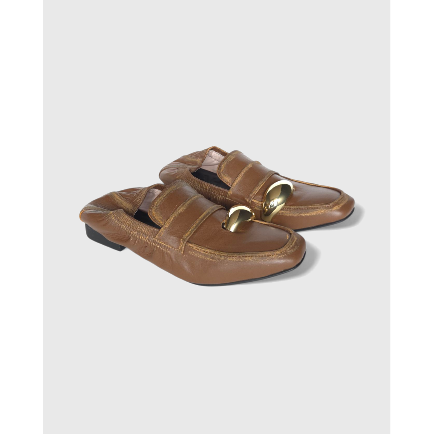 Mocasines Envejecidos Whisky Caucho Y Joya  2