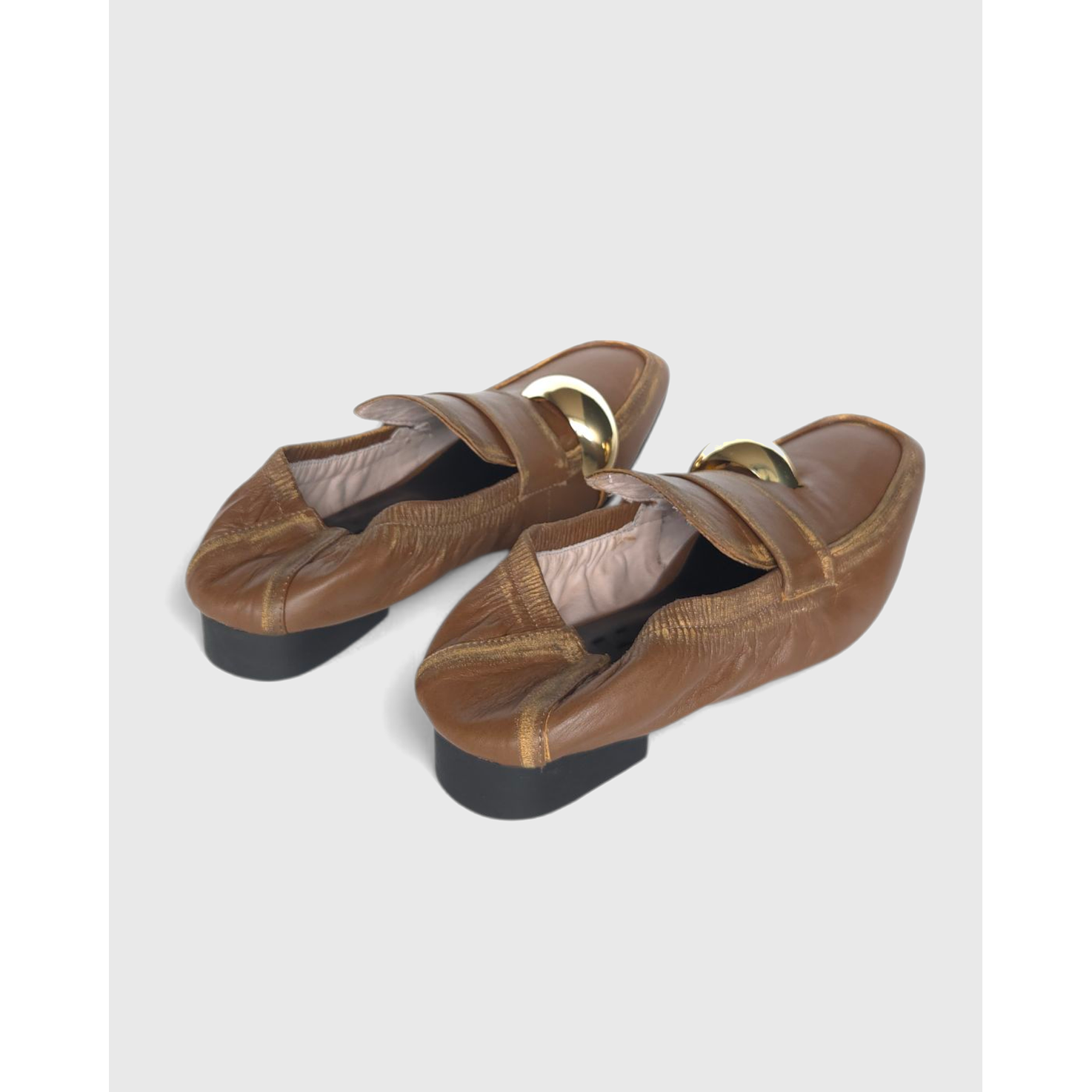 Mocasines Envejecidos Whisky Caucho Y Joya  5