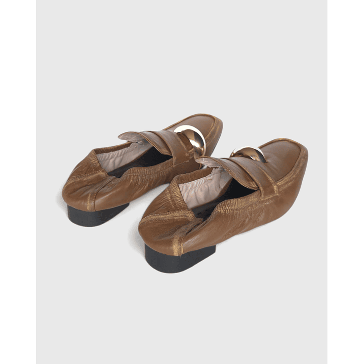 Mocasines Envejecidos Whisky Caucho Y Joya  5