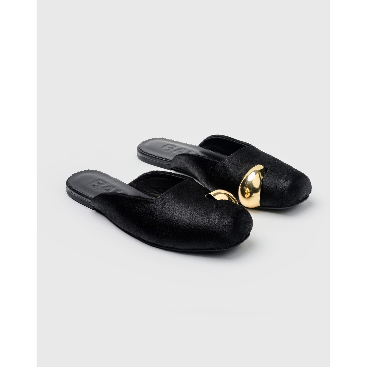 Bailarinas Muse En Cuero Pelo Con Joya Dorada  2