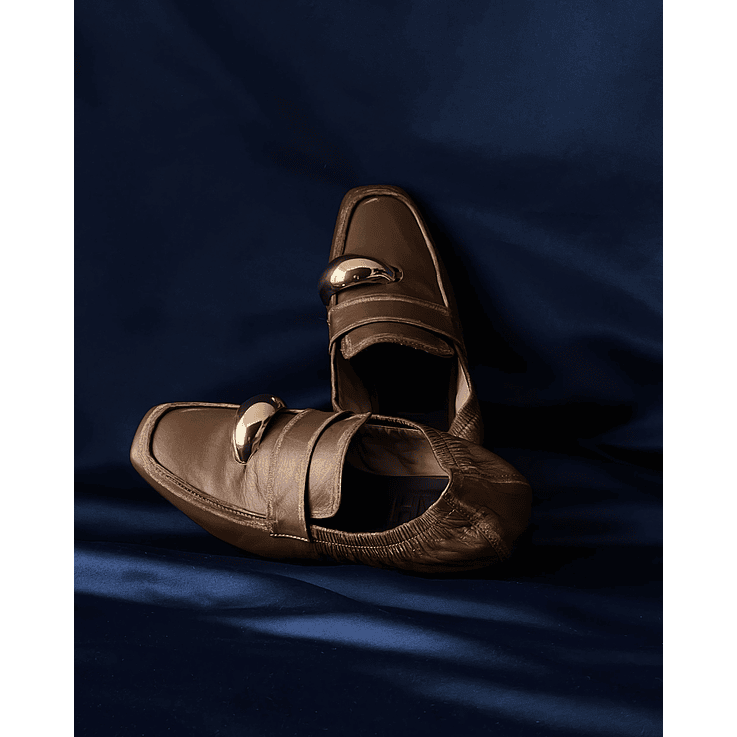 Mocasines Envejecidos Whisky Caucho Y Joya  8