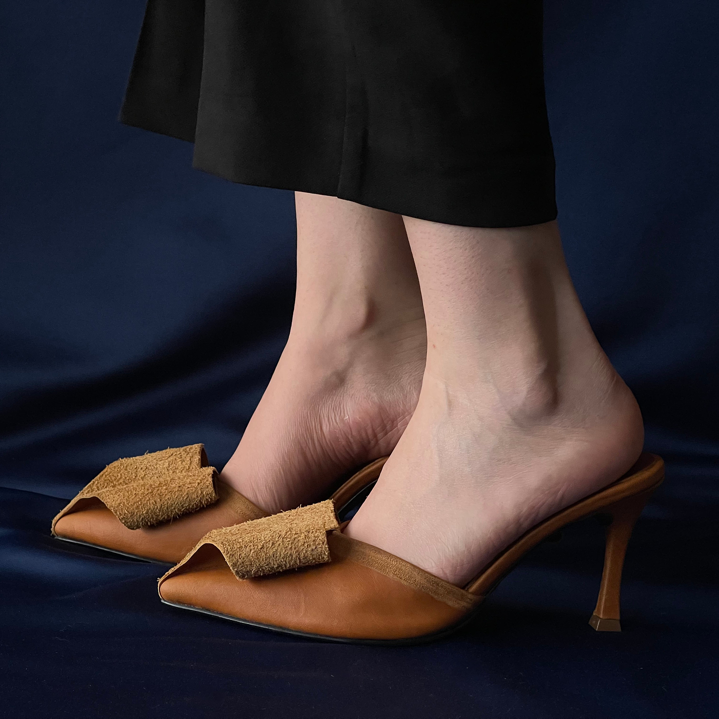 Zapatos De Tacón Strap Destalonado Cognac Envejecido  6