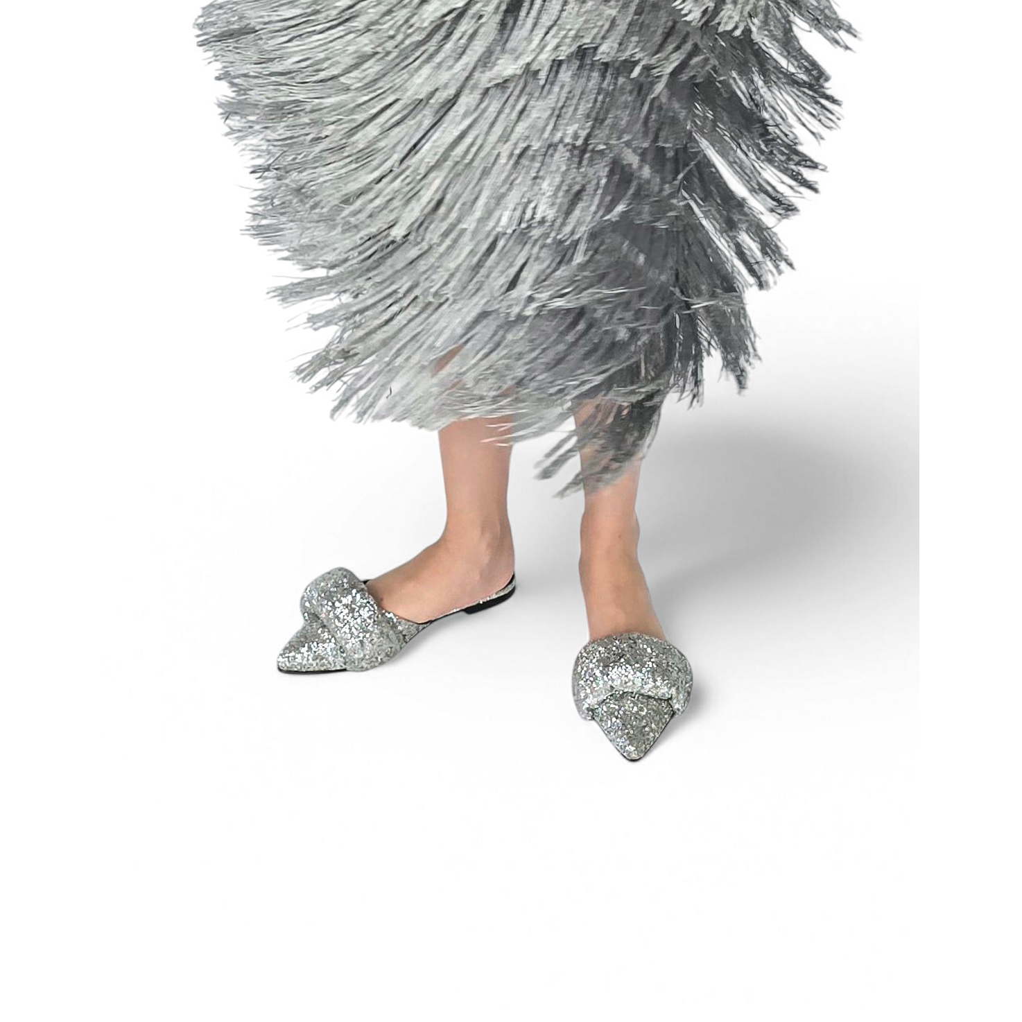 Bailarinas Glitter Plata 3