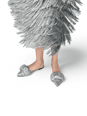 Bailarinas Glitter Plata