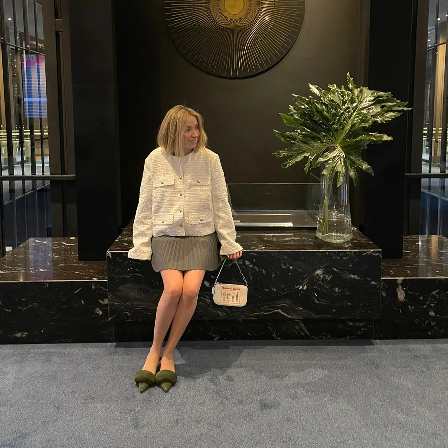 Zapatos De Tacón Destalonado Verde Gamo 6