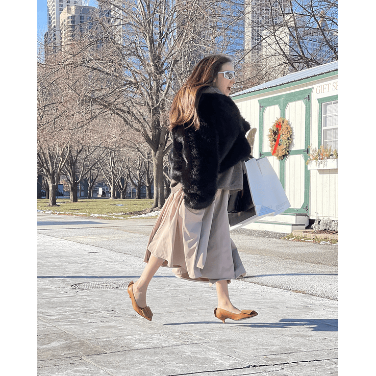 Zapatos De Tacón Cerrado Cognac Envejecido 2