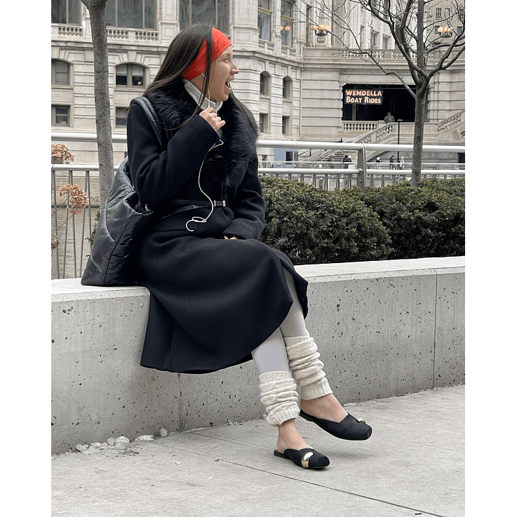 Bailarinas Muse En Cuero Pelo Con Joya Dorada  2