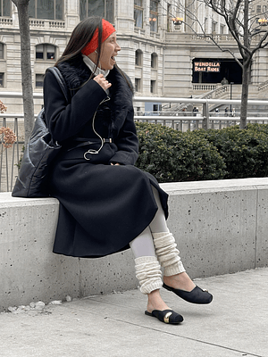 Bailarinas Muse En Cuero Pelo Con Joya Dorada 