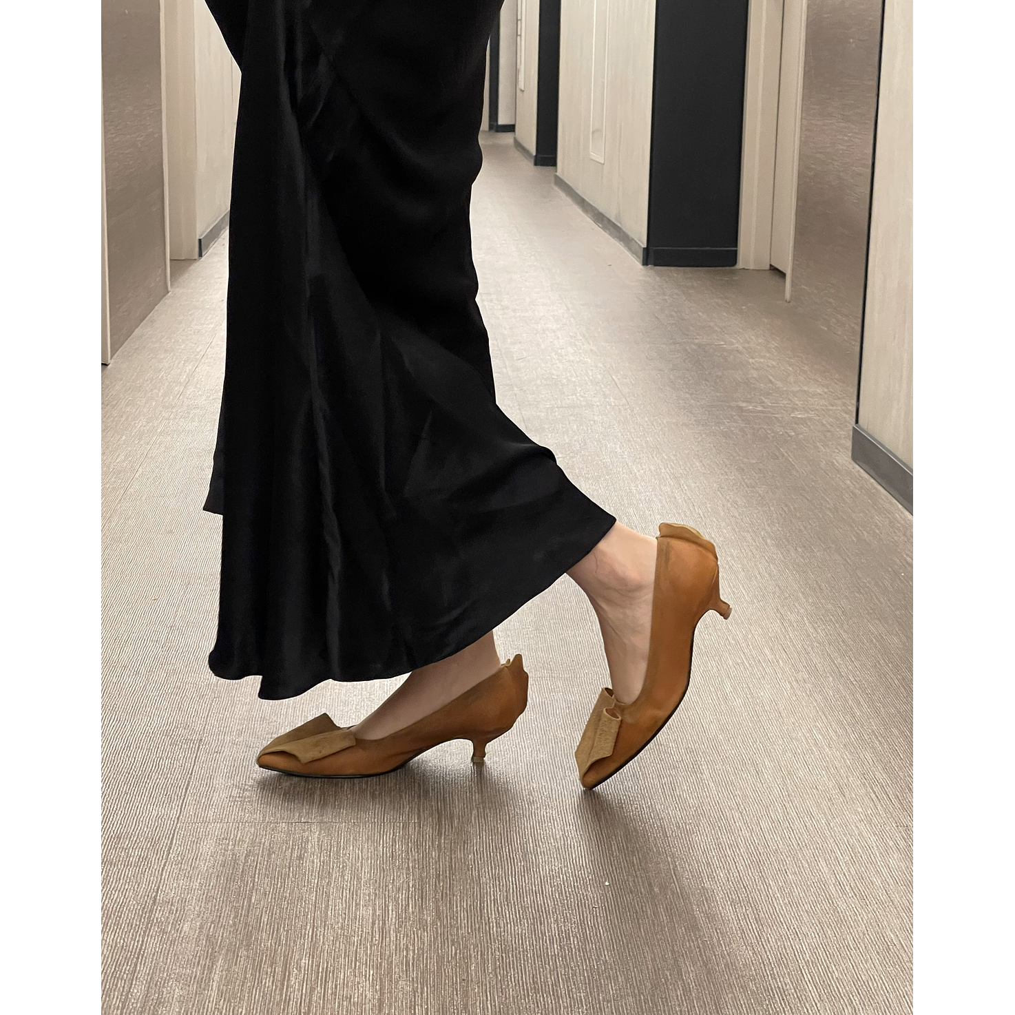 Zapatos De Tacón Cerrado Cognac Envejecido 3