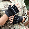 Guantes Airsoft Tacticos Paintball Medio Dedo Negros Militar