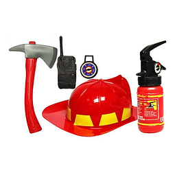 Kit Juguetes Juego Pequeño Bombero Niño 5 Accesorios 3+años