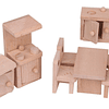 Set Muebles Madera Miniatura Cocina Casa Muñecas Interactiva