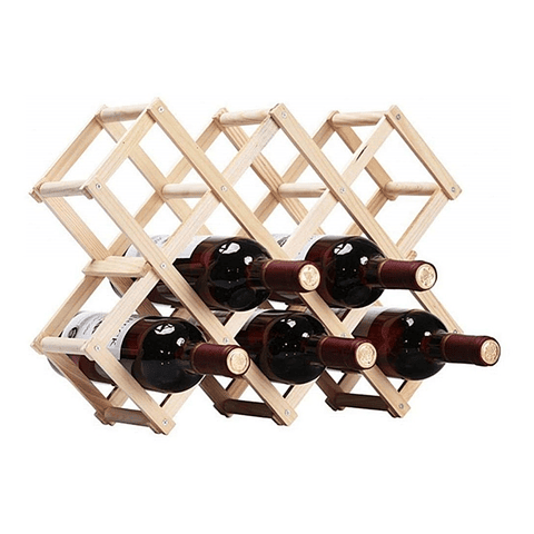 Botellero De Madera Organizador Vinos Para 10 Botellas