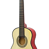 Guitarra De Madera Juguete De Iniciación 80cm +uñeta +cuerda