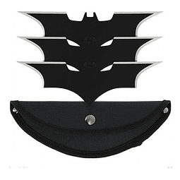 Set 3 Shuriken Batman Estrella Lanzamiento Metal Con Estuche