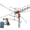 Set Antena De Tv Exterior Potente De 360° Cable Coxial