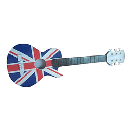 Guitarra Ludica Para Niños Plastico Bandera Inglaterra 65 Cm