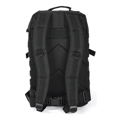 Mochila Táctica Outdoor Airsoft Negra Tipo Militar 36 Lts