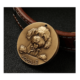 Placa Chapa Perro Poodle Para Grabado Identificador Mascota