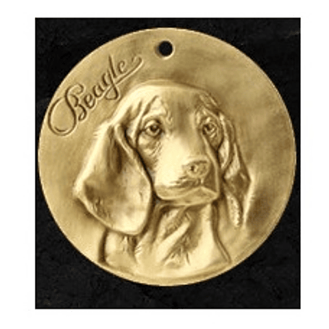 Placa Chapa Perro Beagle Para Grabado Identificador Mascotas