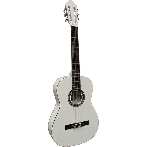 Guitarra Acústica Acapulco Blanca Clásica 39 Grande +funda