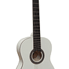 Guitarra Acústica Acapulco Blanca Clásica 39 Grande +funda