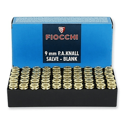 Set 50 Balas Fogueo Fiocchi 9mm Tacticas Italianas Cartucho