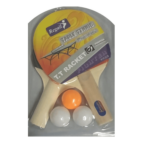 Set Ping Pong 2 Paletas +3 Pelotitas Tennis De Mesa