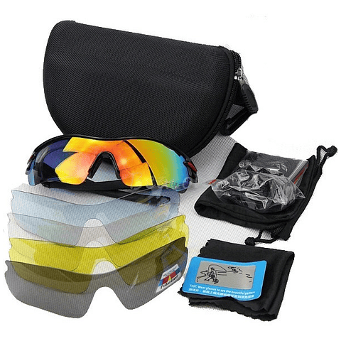 Kit Lentes Tacticos Airsoft Paintball +4 Micas +bolsito