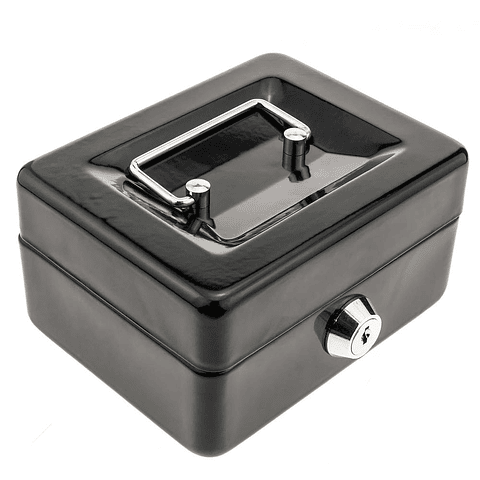  Caja Fuerte Metálica Mini Con Llave Para Dinero 12,5x9,5 Cm