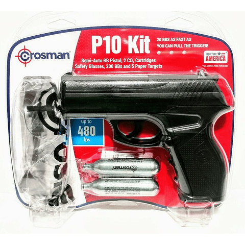 Kit Pistola Aire Comprimidoco2+balines+gafas+aire Comprimido 