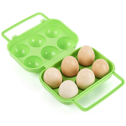 Huevera Para 6 Huevos Plástico Plegable Colores Variados